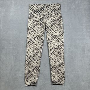 SPANX Seamless Leggings Gray Black Abstract Tie Dye M